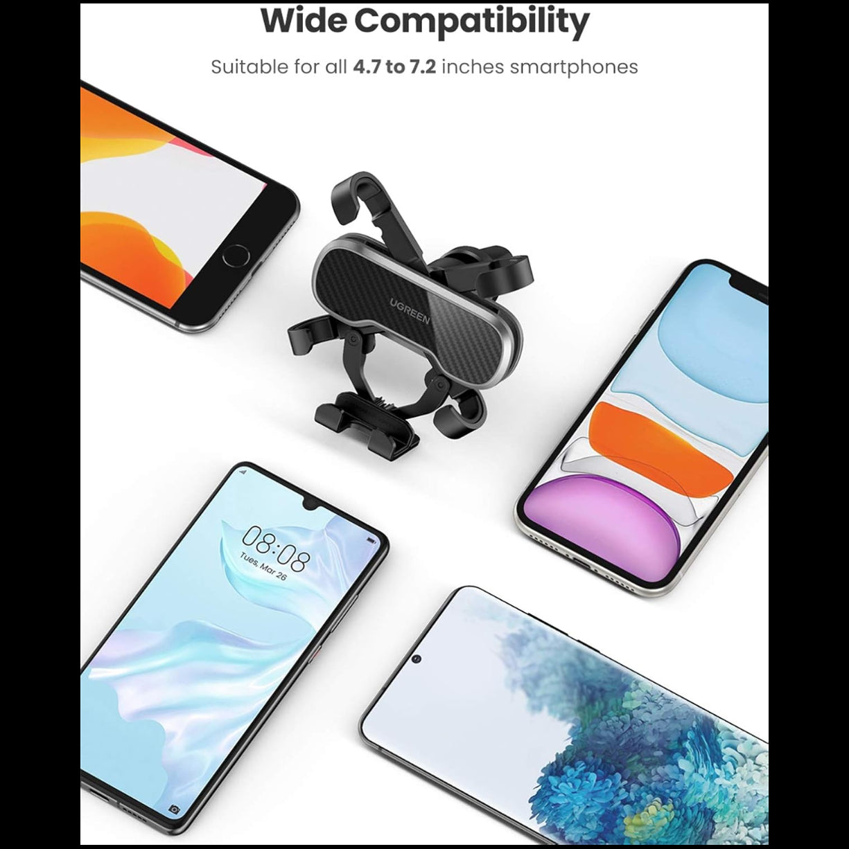 UGREEN Gravity Drive Air Vent Car Mount Phone Holder / 80539