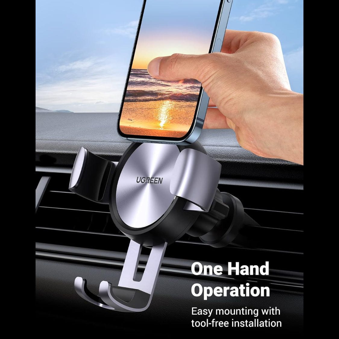 UGREEN Car Phone Holder Gravity Air Vent Auto Lock / 50564