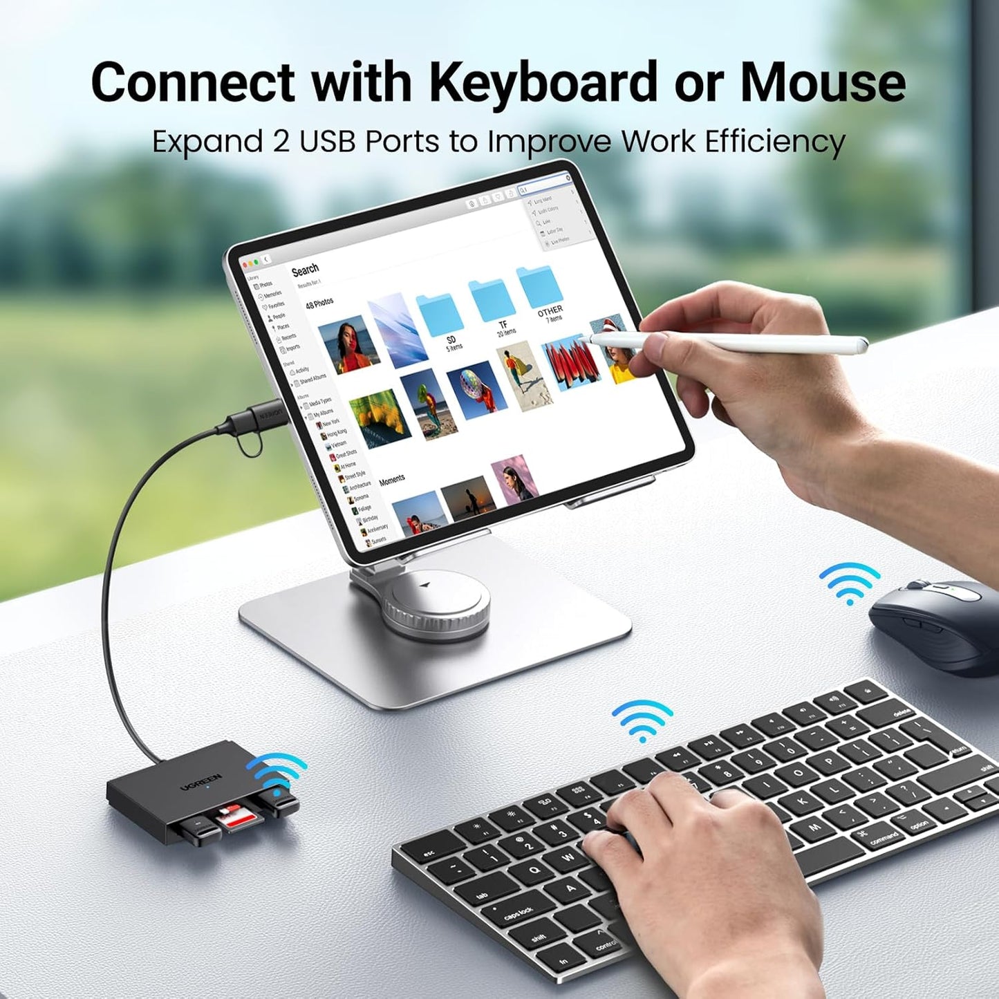 UGREEN 4-in-1 Card Reader 5Gbps Type-C + USB / 45167