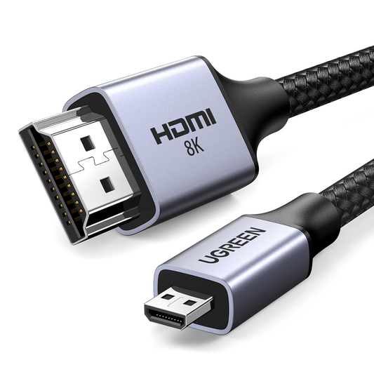 كابل مضفر Micro HDMI إلى HDMI بدقة 8K من UGREEN / HD164