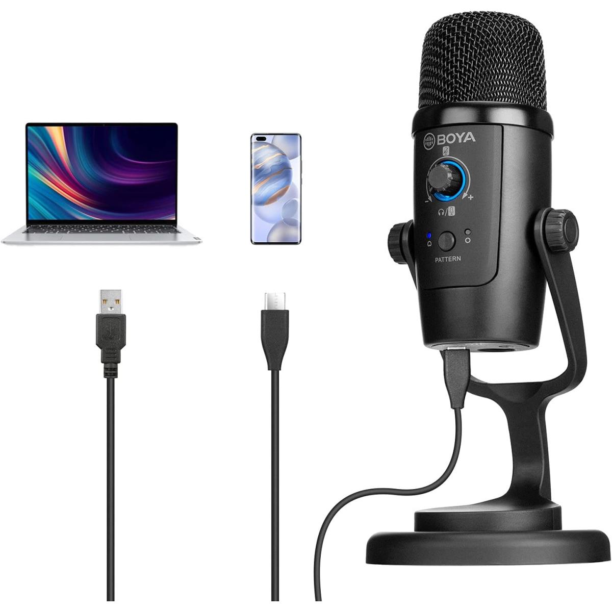 ميكروفون بويا BY-PM500 السلكي ثنائي الوظيفة بمنفذ USB 