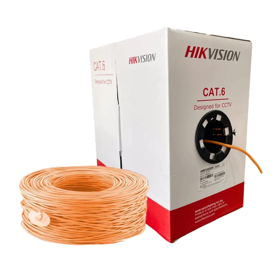 CAT6 UTP Network Cable (Solid Copper, 0.55 mm, Orange) 305m | Hikvision DS-1LN6U-SC0