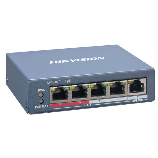 5 Port POE Switch | Hikvision DS-3E1105P-EI/M