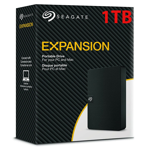 Seagate Expansion Portable, 1TB HDD, USB 3.0 For Mac & Pc