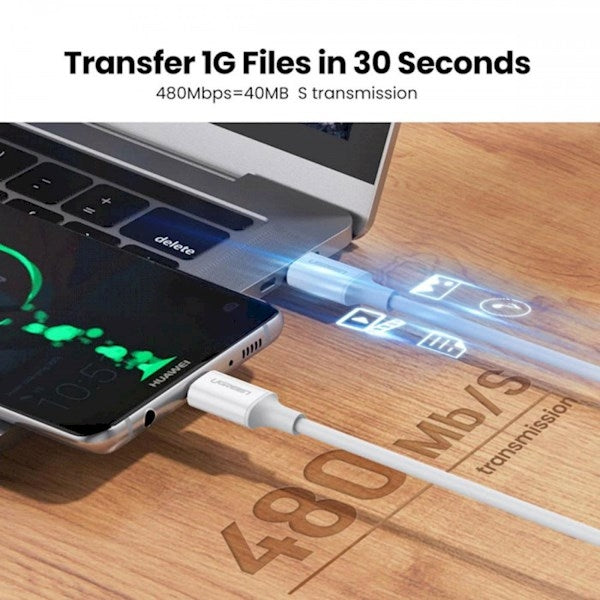 UGREEN 5A USB-C 2.0 To TYPE-C, Male To Male Data Cable 5A /60551-60552