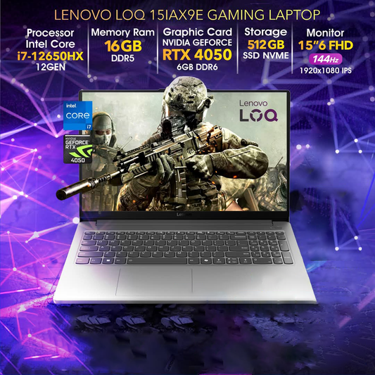 Lenovo LOQ i7 12Gen RTX 4050 16GB RAM