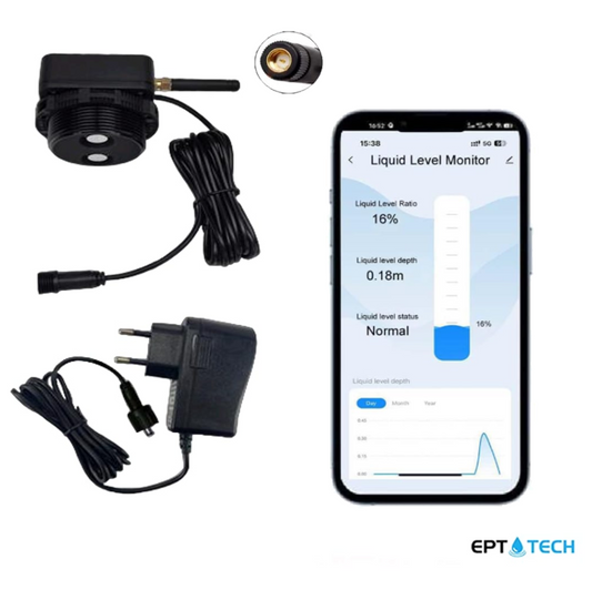 حساس وايفاي لقياس مستوى الخزان | ستانلس | انتين خارجي | EPTech.WiFi.Plus