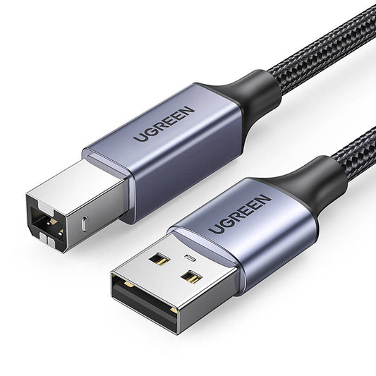 Ugreen Case USB A Male to USB B 2.0 Printer Cable with Braid Black /US369
