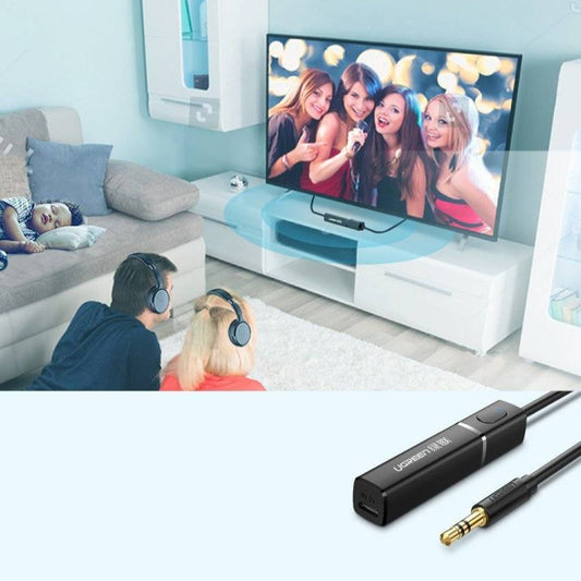Ugreen Bluetooth 5.0 transmitter wireless audio adapter 3.5 mm mini jack black / 40761