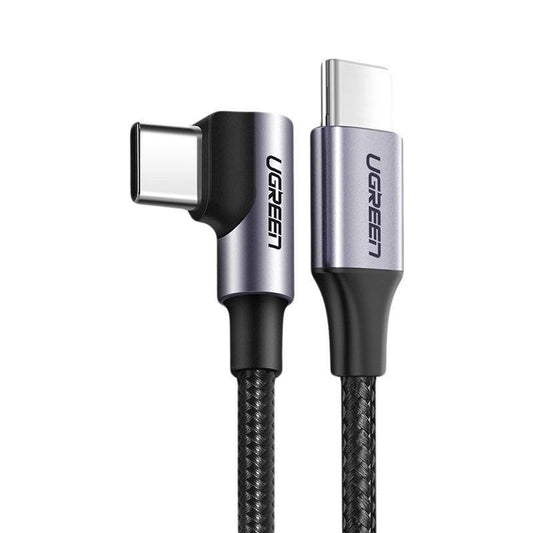 UGREEN USB-C  2.0 Male To Angled USB-C 2.0 Male 3A Data Cable(90°Angle) /US255
