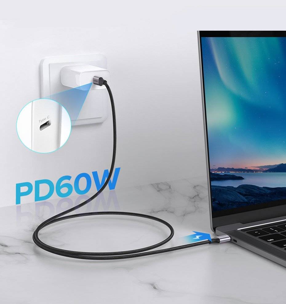 UGREEN USB-C 2.0 Male to USB-C 2.0 Male 3A Data Cable / 50150-50152