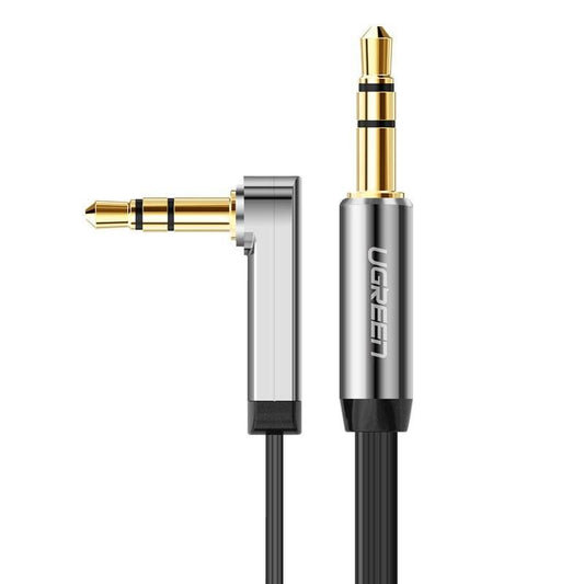 UGREEN Flat Angled Cable AUX Audio Cable 3.5 mm Mini Jack 0.5 m (Black) /AV119