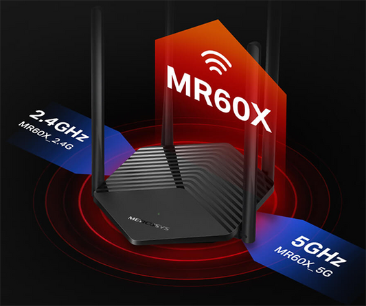 جهاز توجيه واي فاي 6 ثنائي النطاق Mercusys MR60X AX1500