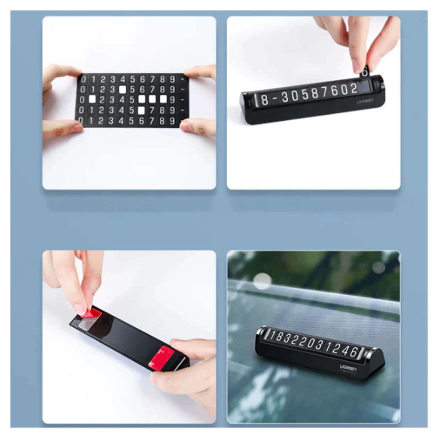 UGREEN Double Number Plate Temporary Parking Card / 60326