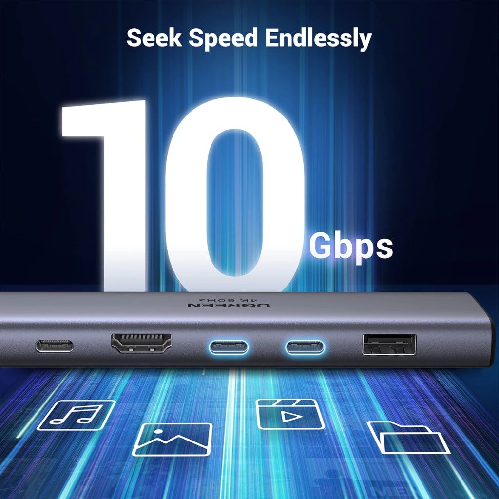 UGREEN USB-C 7 IN 1 Multifunctional Adapter / 45521
