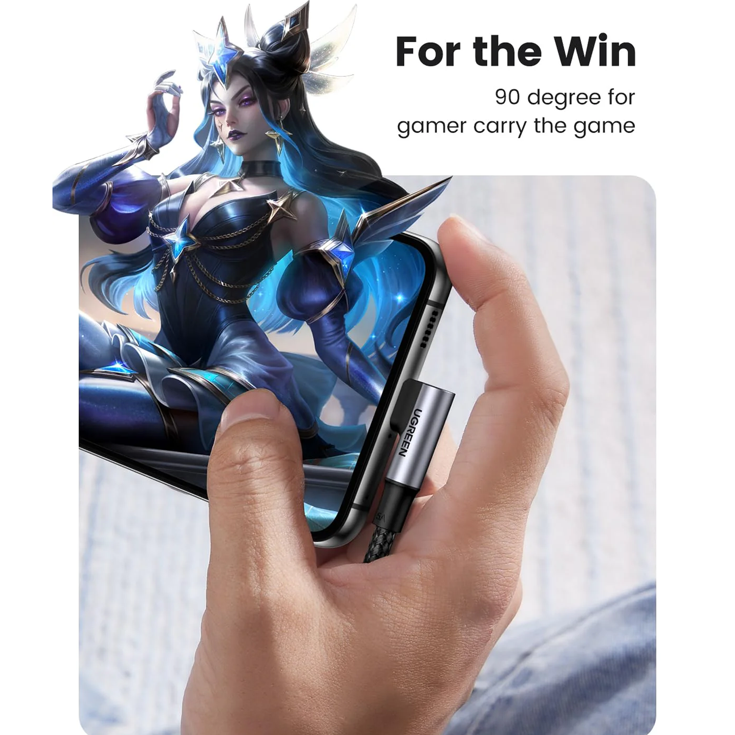 UGREEN 100W Right Angle USB C to USB C Fast Charging Cable / US334