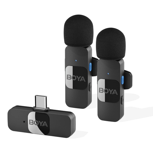 نظام الميكروفون اللاسلكي BOYA BY-V20 Ultracompact 2.4GHz Type-C 