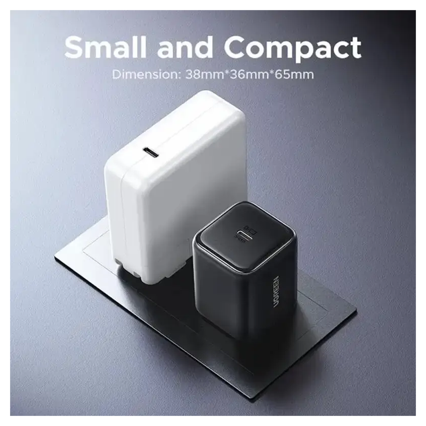 UGREEN 45W USB-C GaN Fast Charger EU White / X524 - 65053